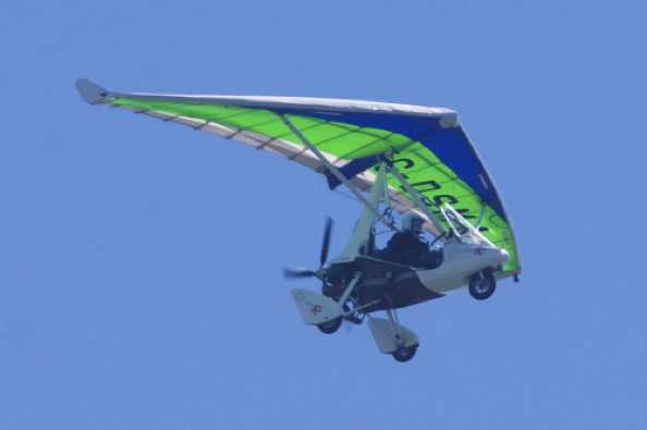 30 July 2020 - 11-40-32
Flexi wing microlight (or microlite).It's a QuikR craft made by P & M Aviation.
-----------------------------
Microlight G-DSMA over Dartmouth